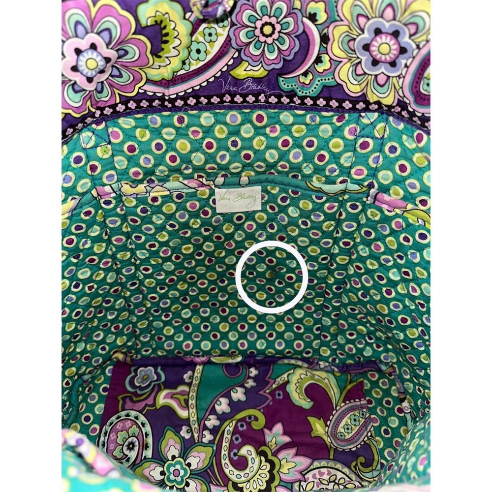 Vera Bradley Heather Paisley Print Tote Bag, Zip ID Case, and Coin Purse - Picture 12 of 16